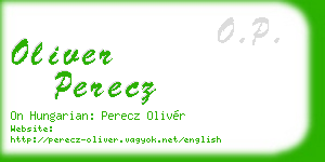 oliver perecz business card