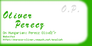 oliver perecz business card